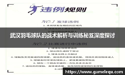 武汉羽毛球队的战术解析与训练秘笈深度探讨